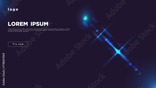 Laconic background in dark blue tones with a light flare.