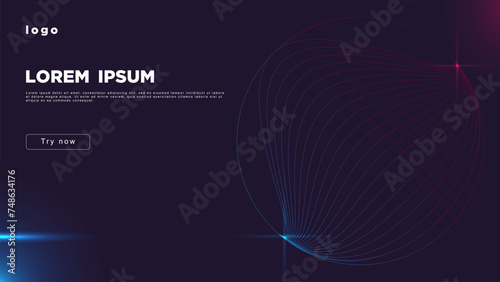 Laconic background in dark blue tones with a light flare.