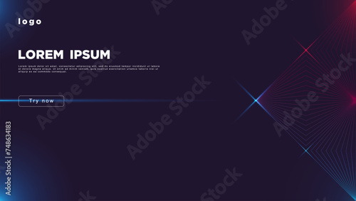 Laconic background in dark blue tones with a light flare.