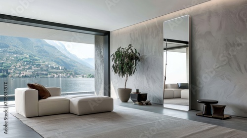 High-Tech Smart Full-Length Mirror for Modern Living Spaces © selentaori