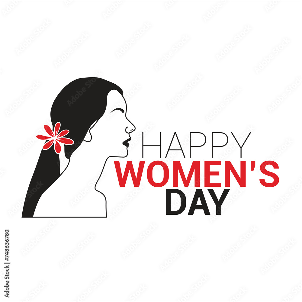 Abstract modern style happy women's day logo, happy women's day, love logo design 