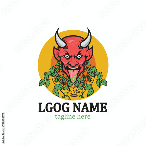 Devil, logo mascot design, illustration