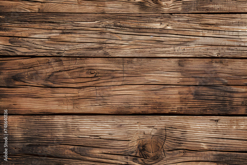 Old polished wooden planks with knots and grains. Classic wood paneling for background and design with copy space.