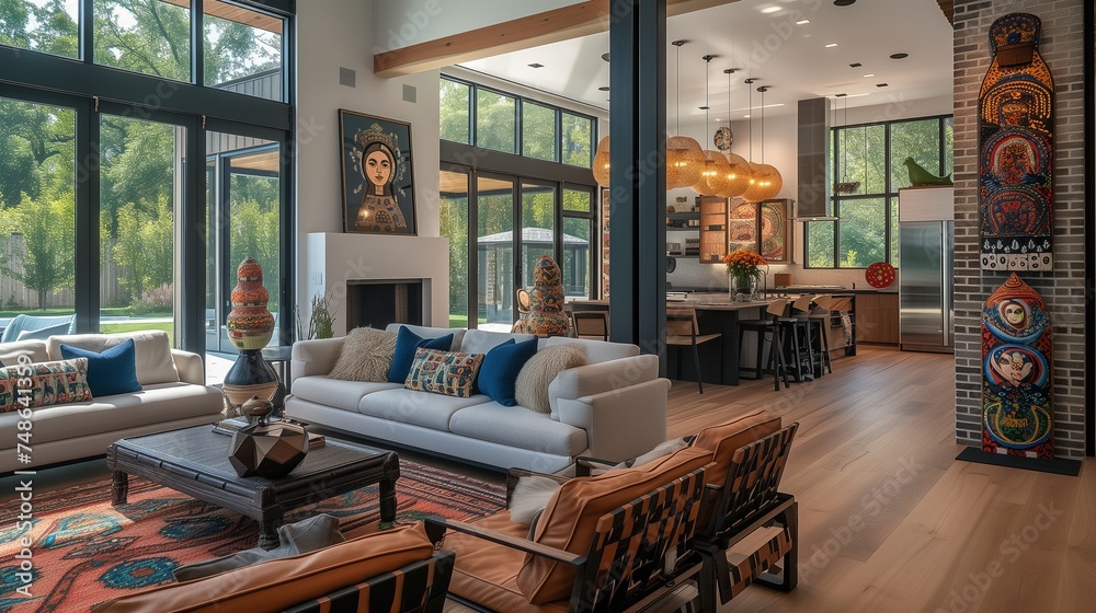 Naklejka premium living room in the house