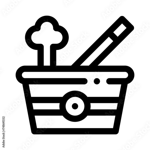 ashtray line icon