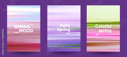 Spring backgrounds set. Creative gradients in spring colors.  © plasteed