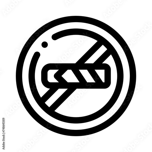 no smoking line icon