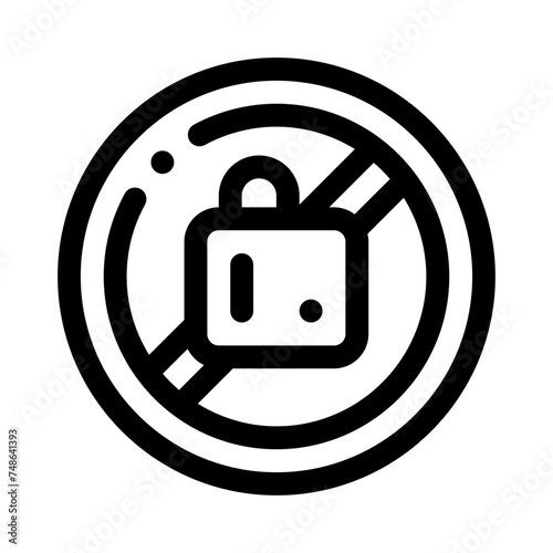 no smoking line icon