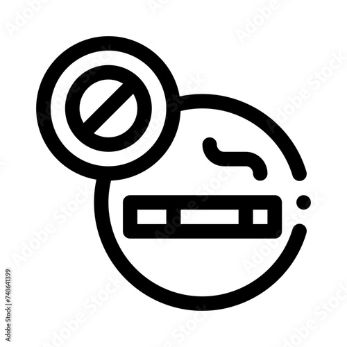 prohibition line icon