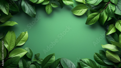 Green background with copy space for poster background