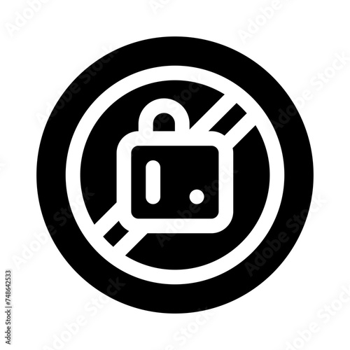 no smoking glyph icon