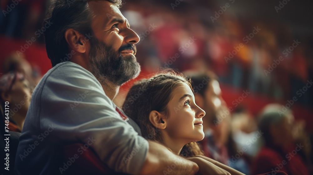 Obraz premium Cheerleader or Athletes' fans,People watching sports in the stadium