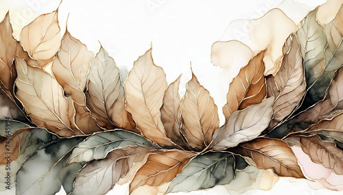 Tekstura brązowe liście © Iwona