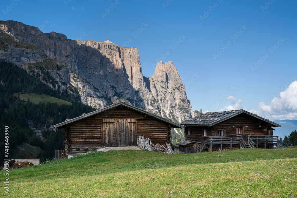 South Tirol with famous Schlern mountain, Italy, Europe
