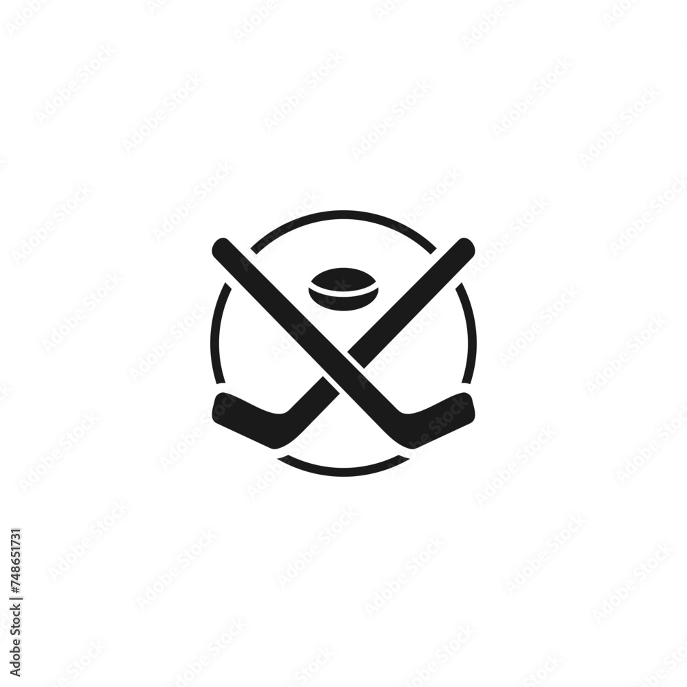 Hockey icon flat vector illustration for graphic and web design. Hockey icon flat vector illustration for graphic and web design.