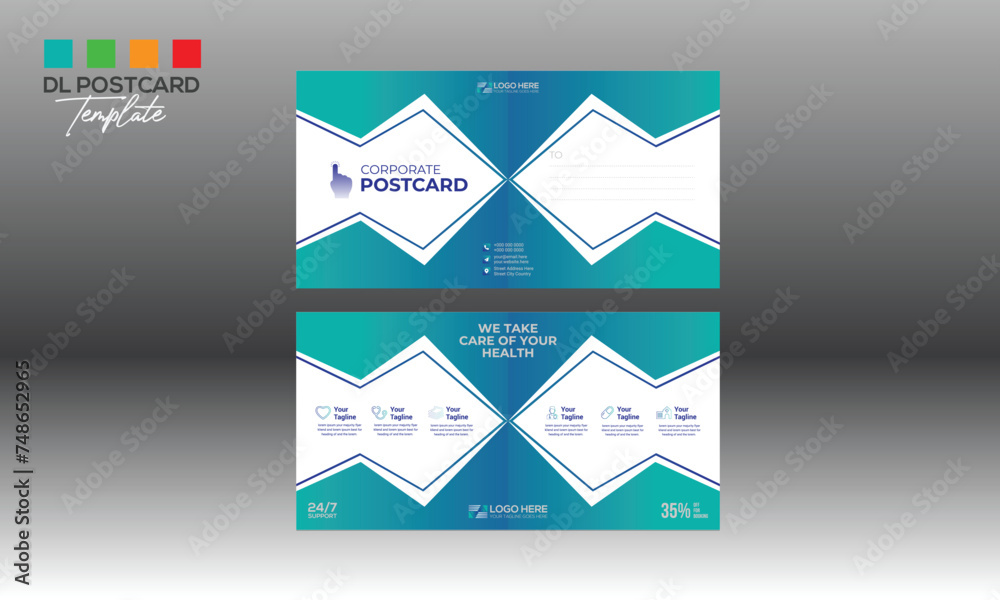 Fototapeta premium Postcard Design for any best use