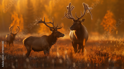 Wild stags