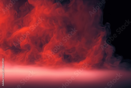 Roter, feuriger Rauch als Hintergrund oder Textur