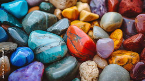 Group of colorful stone background