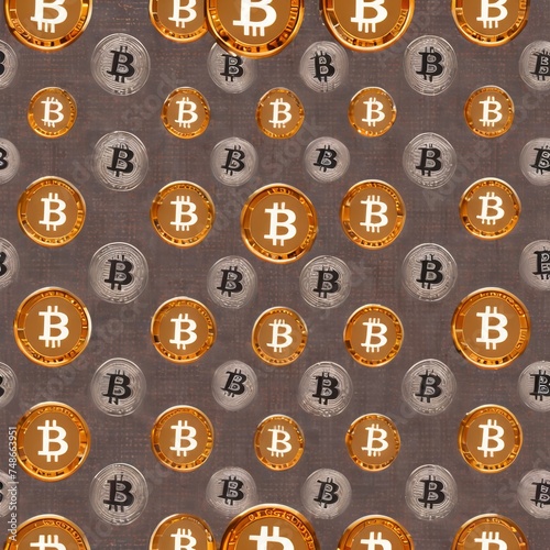 The contrast of contemporary Bitcoin symbols against a traditional wood grain texture represents the intersection of new finance with old. It's a nod to evolving economic landscapes.