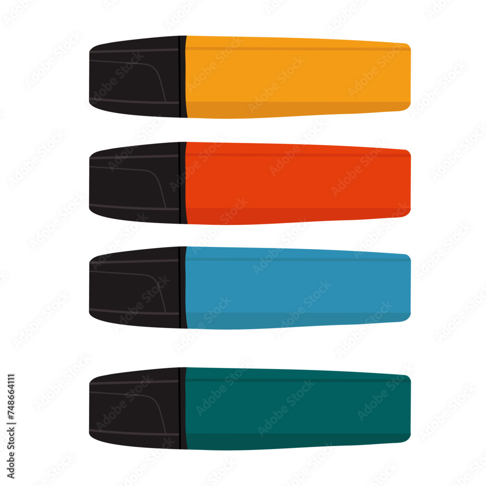 markers in flat style on white background vector markers in flat style on white background vector