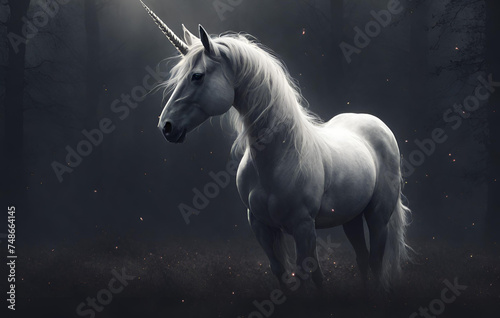 A horse with purple and purple hair is shown in this undated file photo  Majestic unicorn with a flowing mane and horn