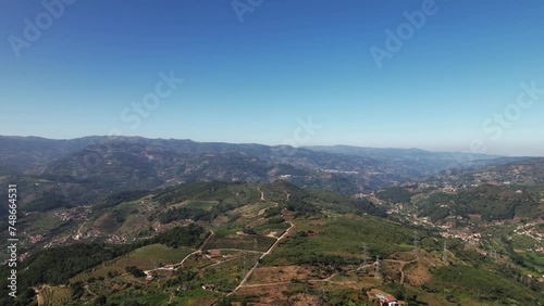 The Stunning River Douro from Galafura Viewpoint Aerial View photo