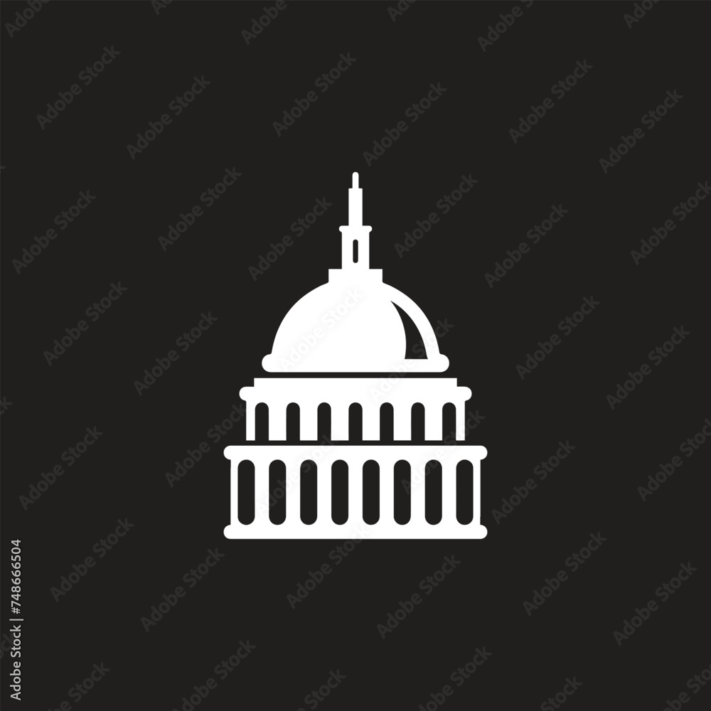 United States Capitol building icon. Vector illustration