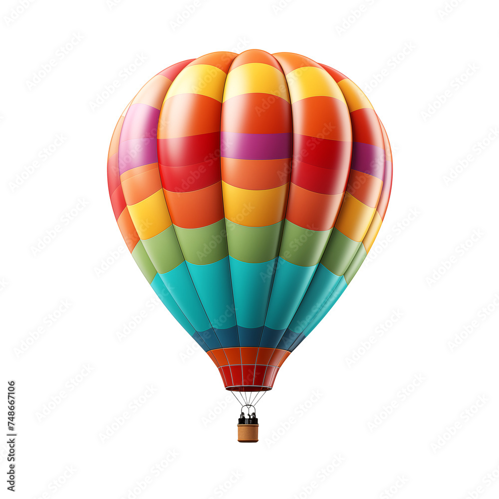 Fototapeta premium hot air balloon isolated on white