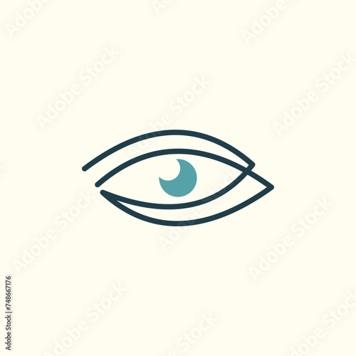 Eye care vector logo symbol for brand, business