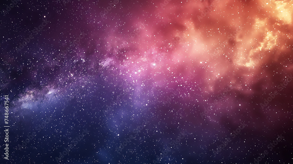 This is a beautiful space themed background. It features a starry night sky with a colorful nebula.
