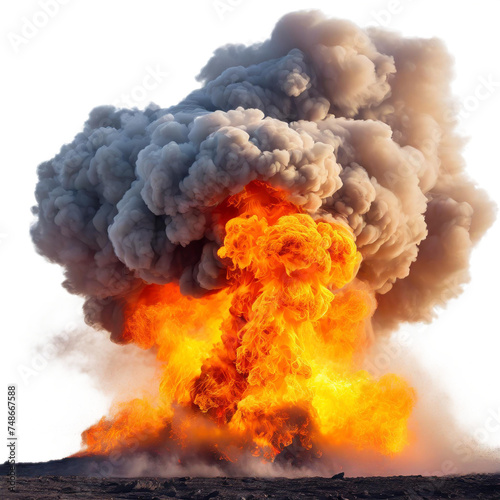 fiery explosion with smoke cut out, png smoke 