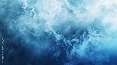 Blue and white abstract smoke.