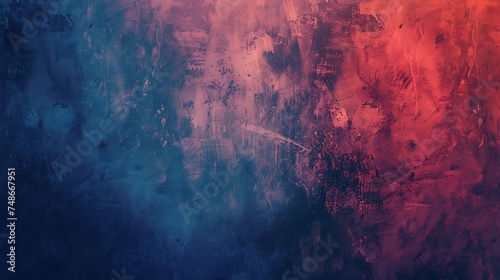 Abstract grunge blue and red texture with a dark background.