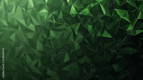 Dark green polygonal illustration which consist  photo