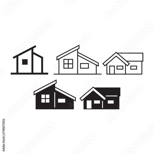 House icon set. Home vector illustration sign. Hotel symbol isolated on white background. © fahmi