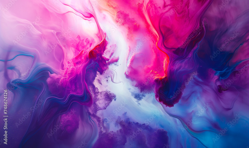 Mesmerizing Abstract Ink Clouds in a Surreal Pink and Blue Sky Mesmerizing Abstract Ink Clouds in a Surreal Pink and Blue Sky