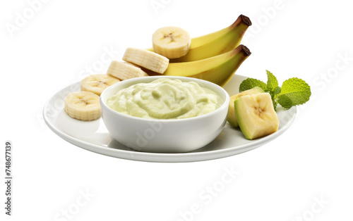 Avocado Banana Delight on white background
