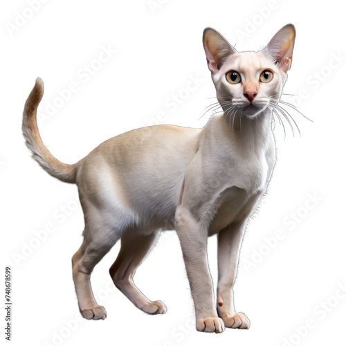White background showcases adorable British Shorthair and Sphynx kittens, isolated and posing in a funny studio portrait, highlighting their cute and small furry features
