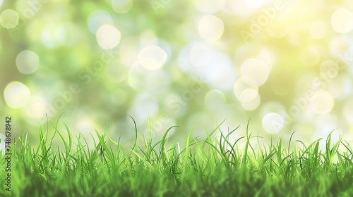 Lush green blurred scenery.