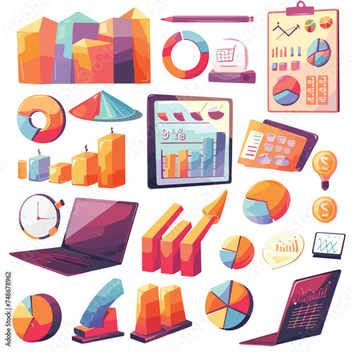 Solid vector ixon set presentation vector graph 