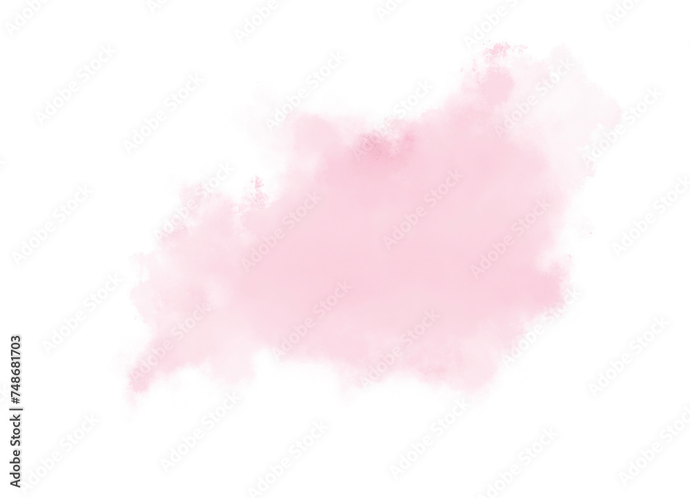 Abstract pink watercolor on white background for wedding elements. or card templates for greetings or invitations on valentines Day
