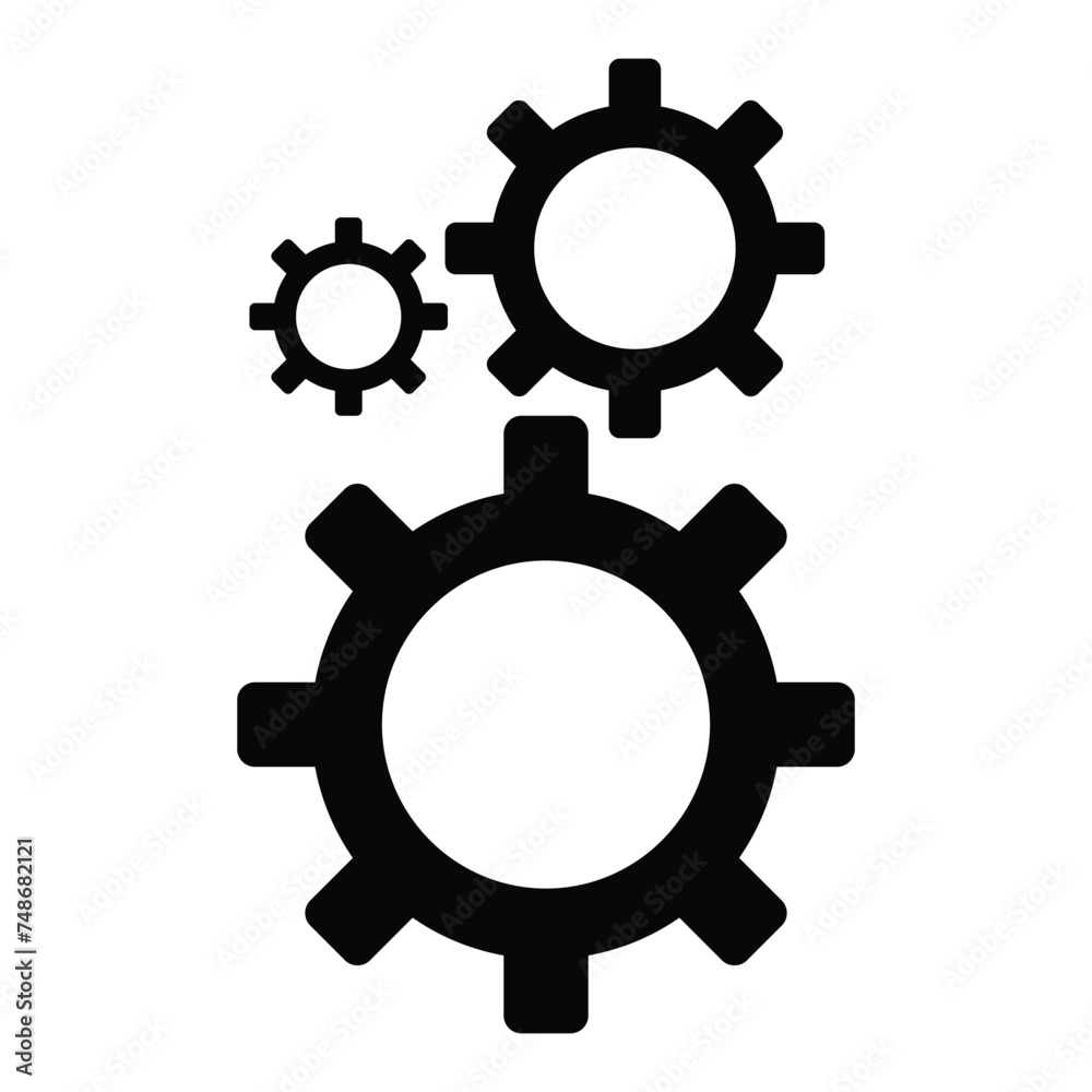 Gears system configuration vector icon