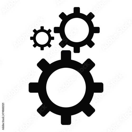 Gears system configuration vector icon