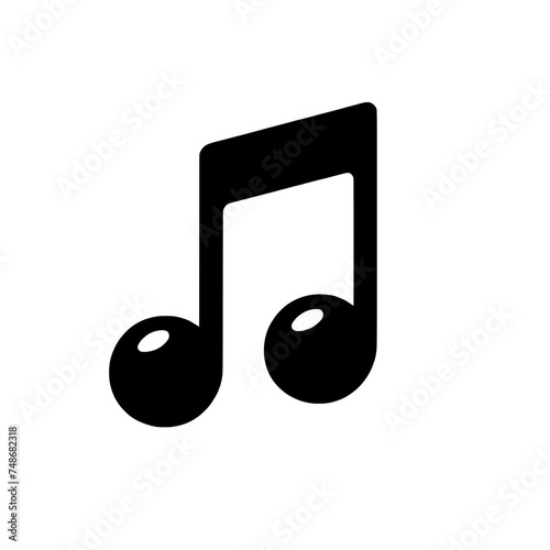 music note icon vector. Generative AI