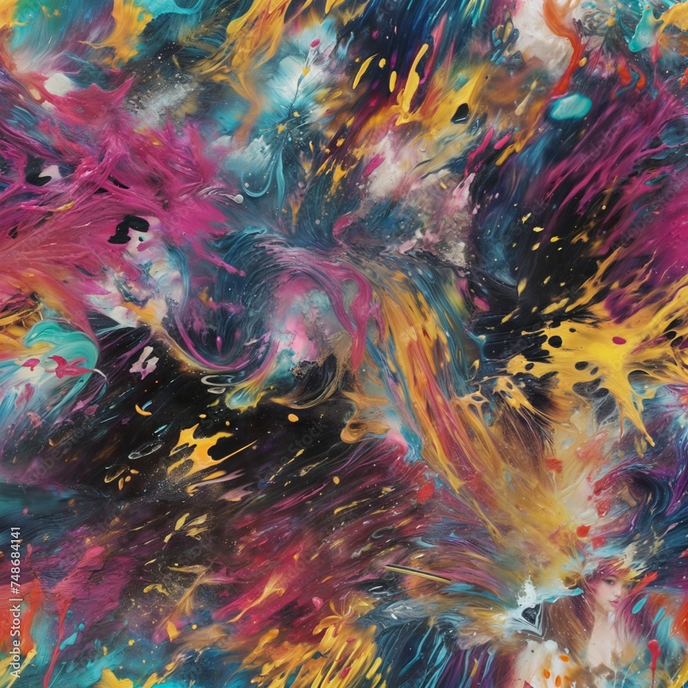 Naklejka premium Colorful Paint background