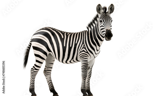 The Bold Patterns of a Zebra s Stripes on white background