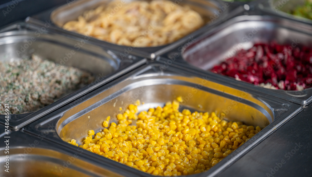 Corn cooked in a tray Corn cooked in a tray