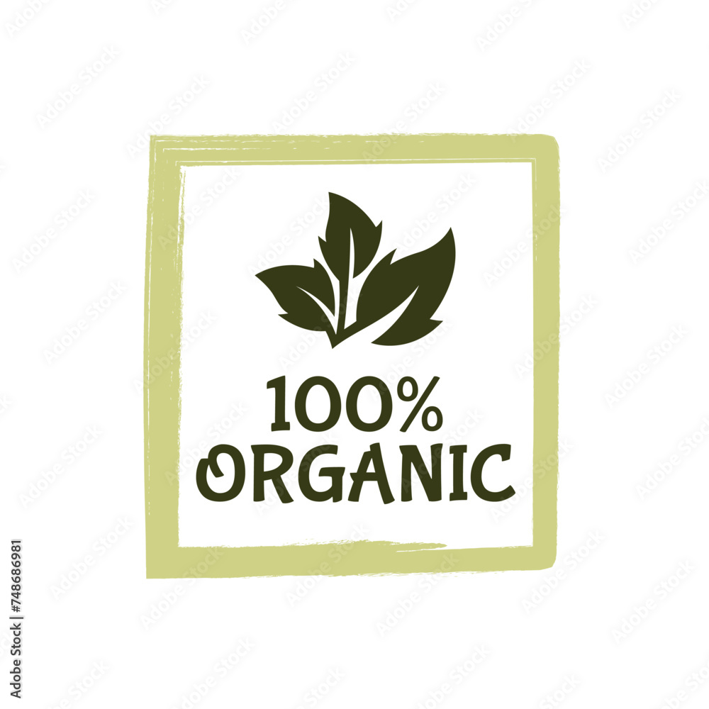 Green Organic Products Labels. Ecologic food stamps. Organic natural food labels.