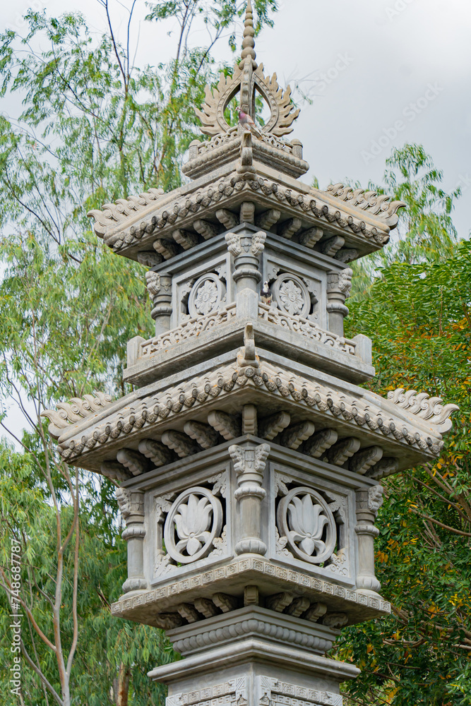 Bas-relief patterns of weather towers.
Thong Lam Lo Son Pagoda. Vietnam, a suburb of Nha Trang. The country's largest statue of Buddha Amitabha. Bas-relief patterns of weather towers.
Thong Lam Lo Son Pagoda. Vietnam, a suburb of Nha Trang. The country's largest statue of Buddha Amitabha.
